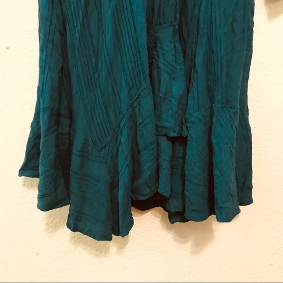 Anthropologie faux wrap midi boho dress high low - Picture 5 of 9